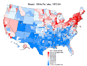 Breast Cancer mortality rates by State