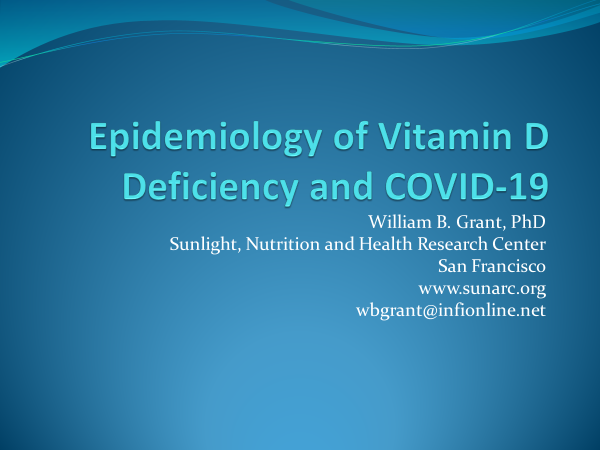 Power Point Presentation - Epidemiology of Vitamin D deficiency and Covid-19
