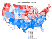 Ovarian Cancer mortality rates by State
